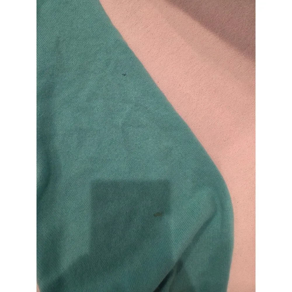 Jones New York 100% Cashmere Scarf Teal Turquoise Blue OS